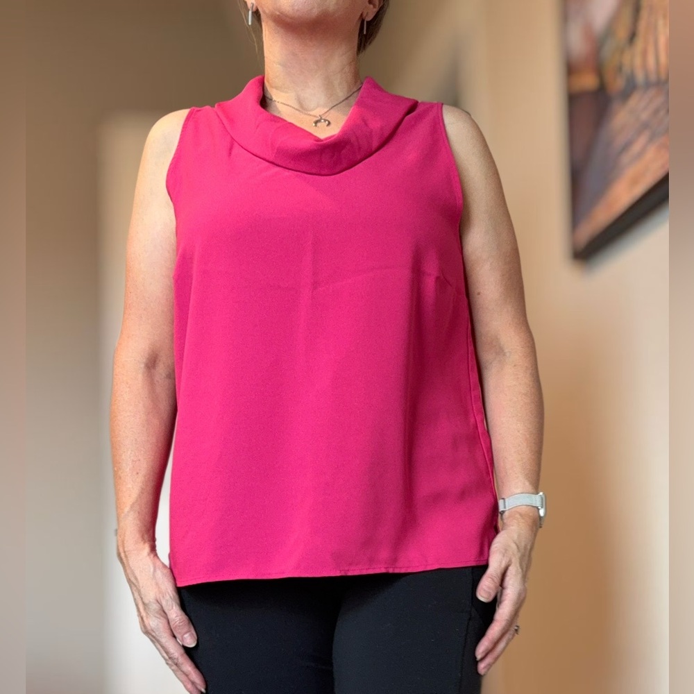 Ann Taylor Factory Pink Sleeveless Blouse